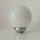 Globe lampshade vintage 50s Opaline and aluminum