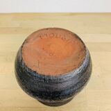 Blue ceramic vase from the 50s, Accolay style