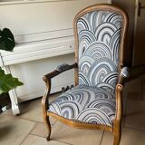 Fauteuil voltaire retapissé