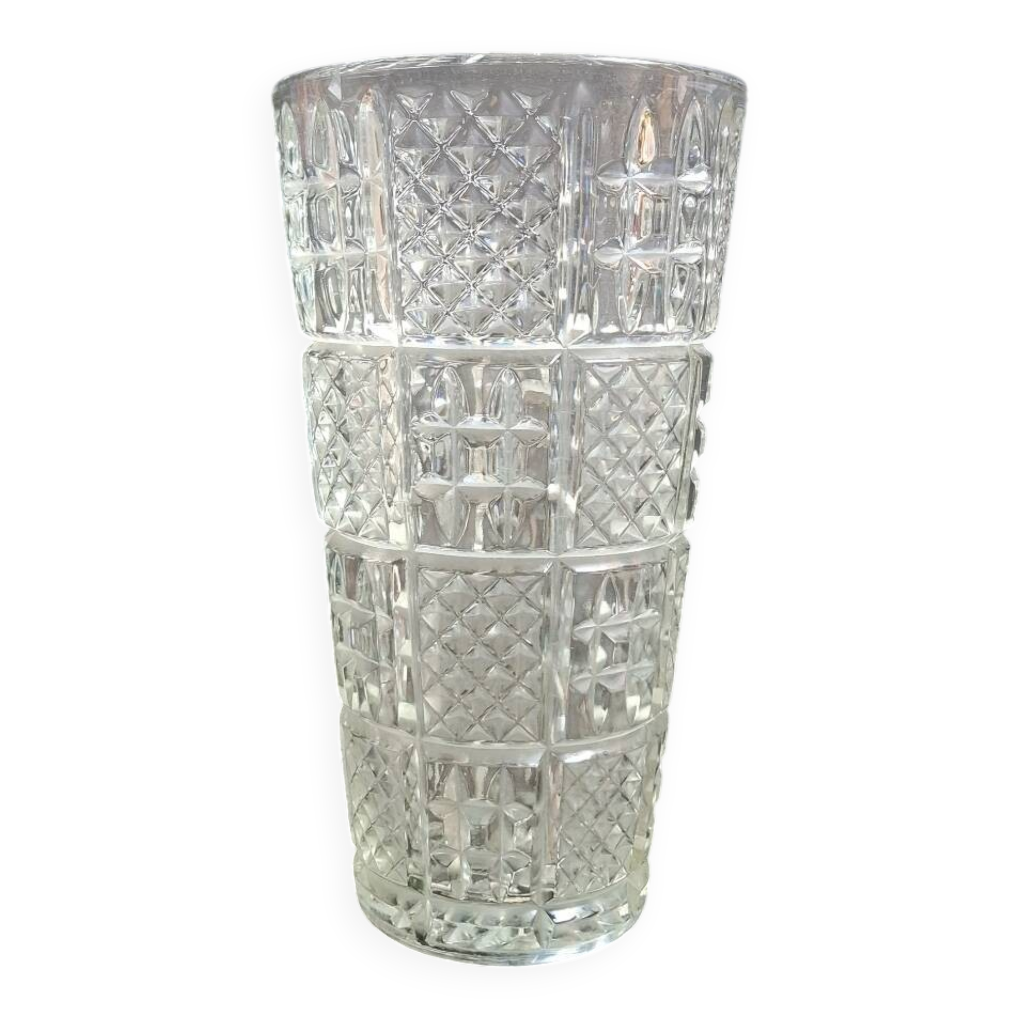 Vintage crystal large vase
