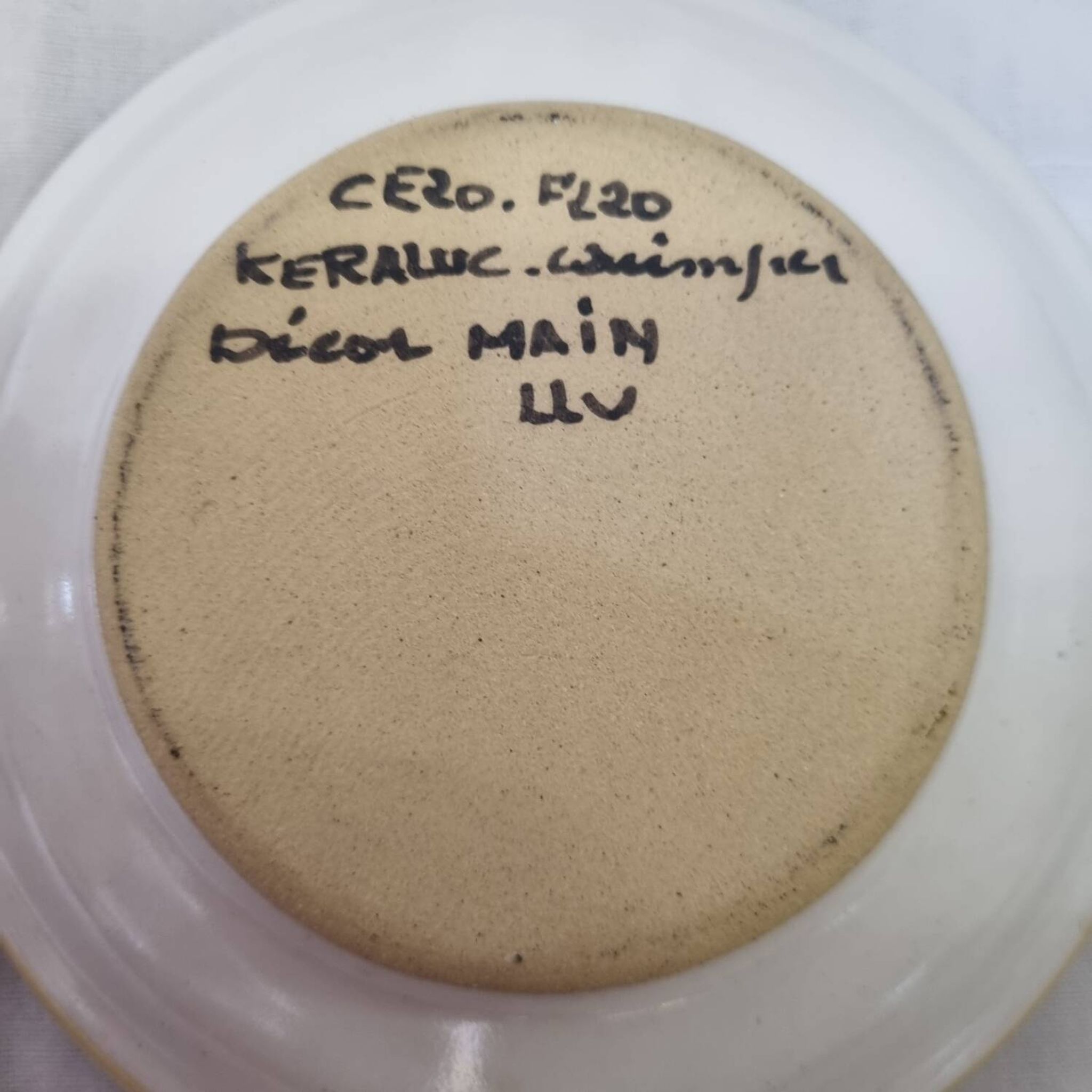 Keraluc ashtray Quimper Brittany