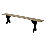 Solid wood farm bench