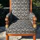 Pair of Mahogany Bergère Armchairs with Chimera Motifs, 19th Century