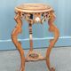 Pedestal table in old natural wood late nineteenth century