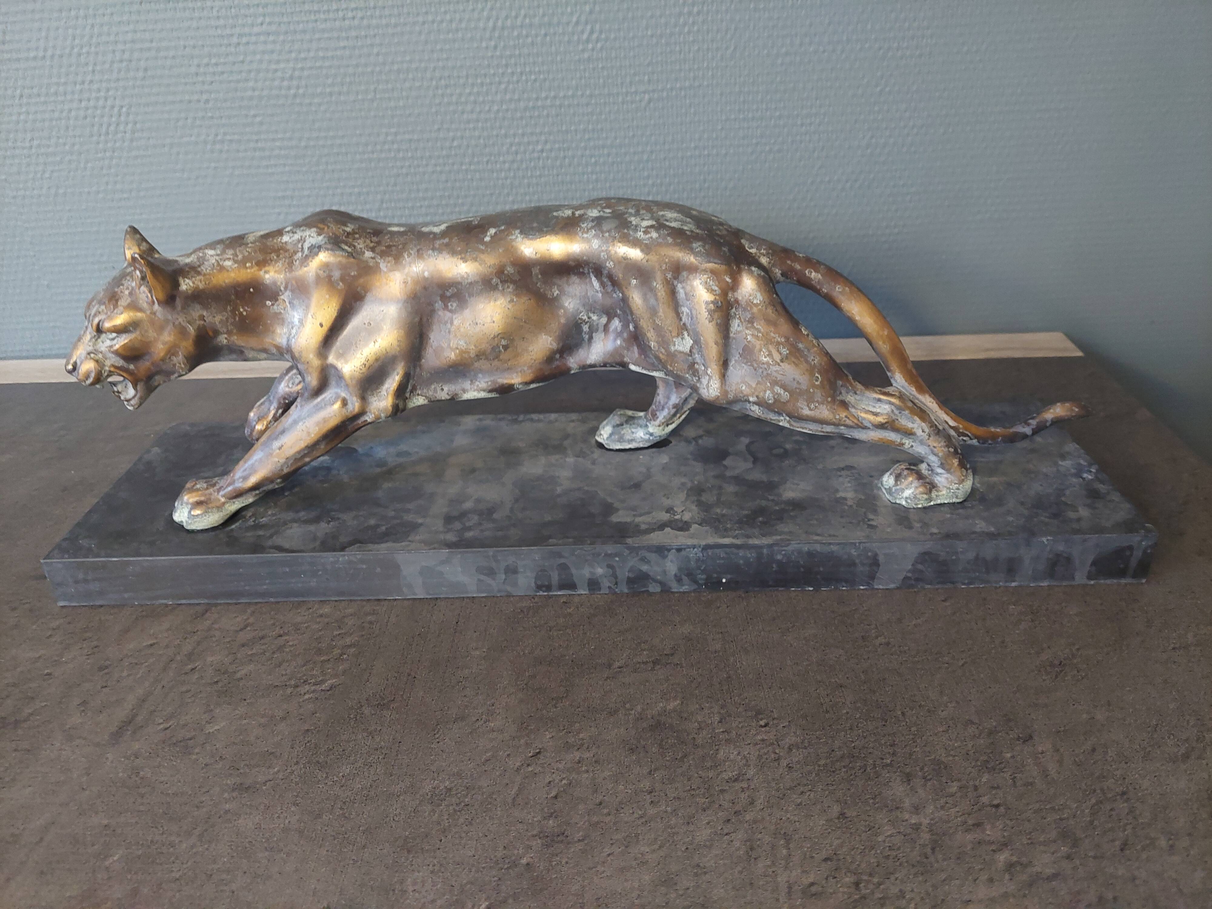 Lioness sculpture art deco
