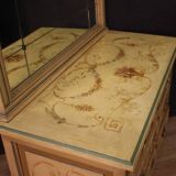 Dresser in lacquered wood with mirror Louis XVI style from the 20th century