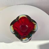 Grand cendrier / ashtray en verre de Murano Sommerso