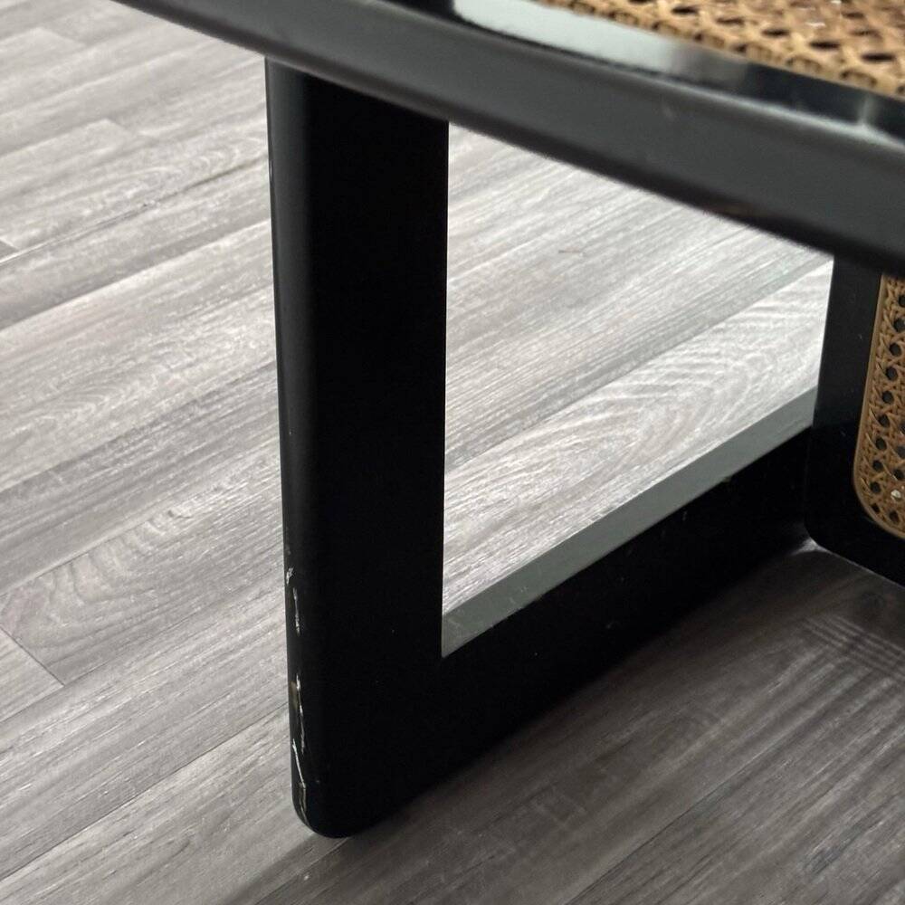 High-Backed Chairs in Lacquered Vienna Straw, 1970s, Set of 2