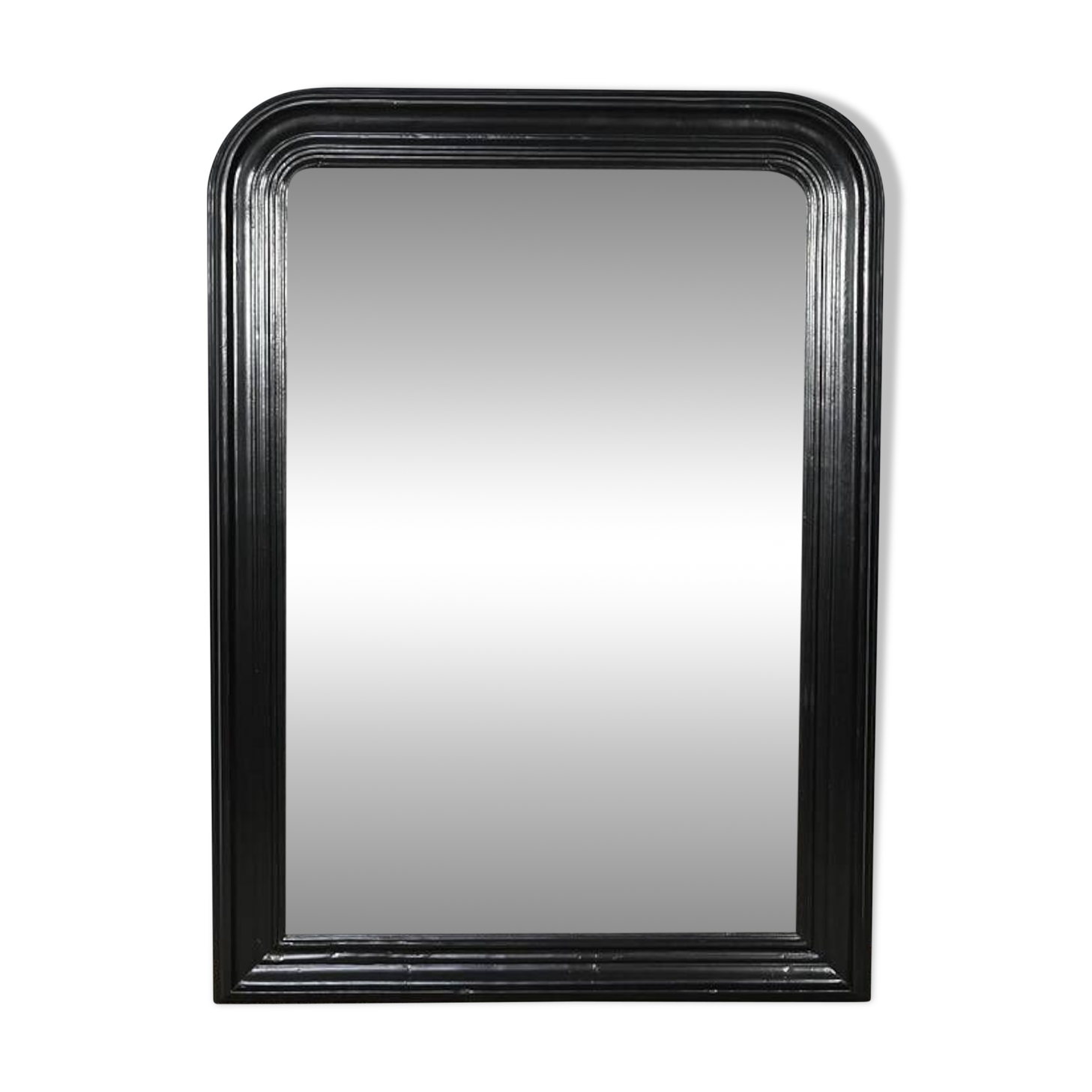 Large Blackened Wooden Mirror, Louis-Philippe style – Mid-19th century