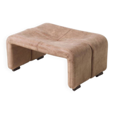 Ottoman en cuir Coronado par Tobia Scarpa pour B&B Italia, Italie, années 1980.