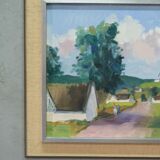 Axel Hamborn (1892-1971) Swedish modern landscape, 1960s, oil on canvas, framed