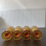 Set of 4 amber orange glasses Codec Una vintage