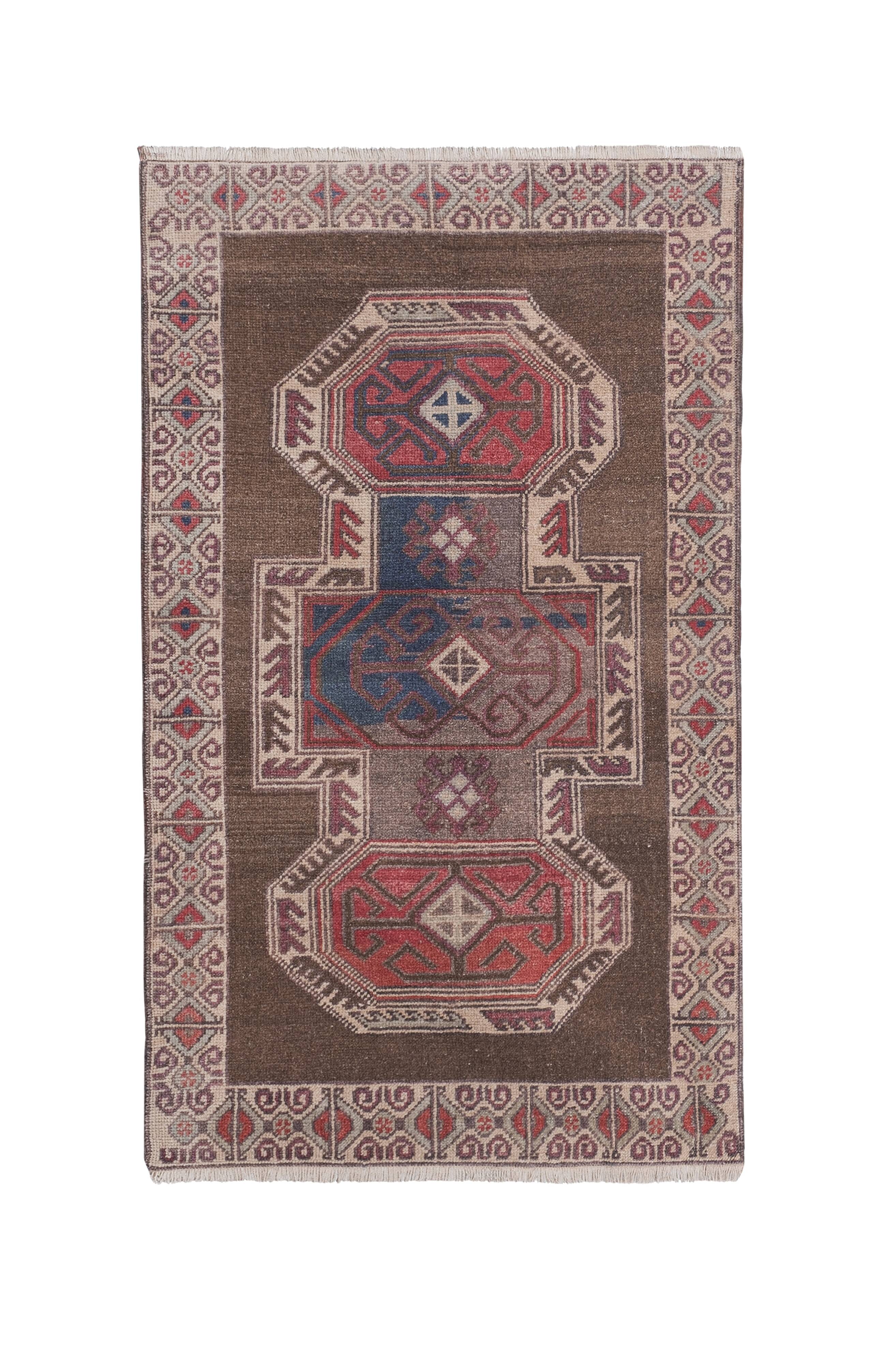 Vintage Turkish Oushak Rug Handwoven 91x160 cm