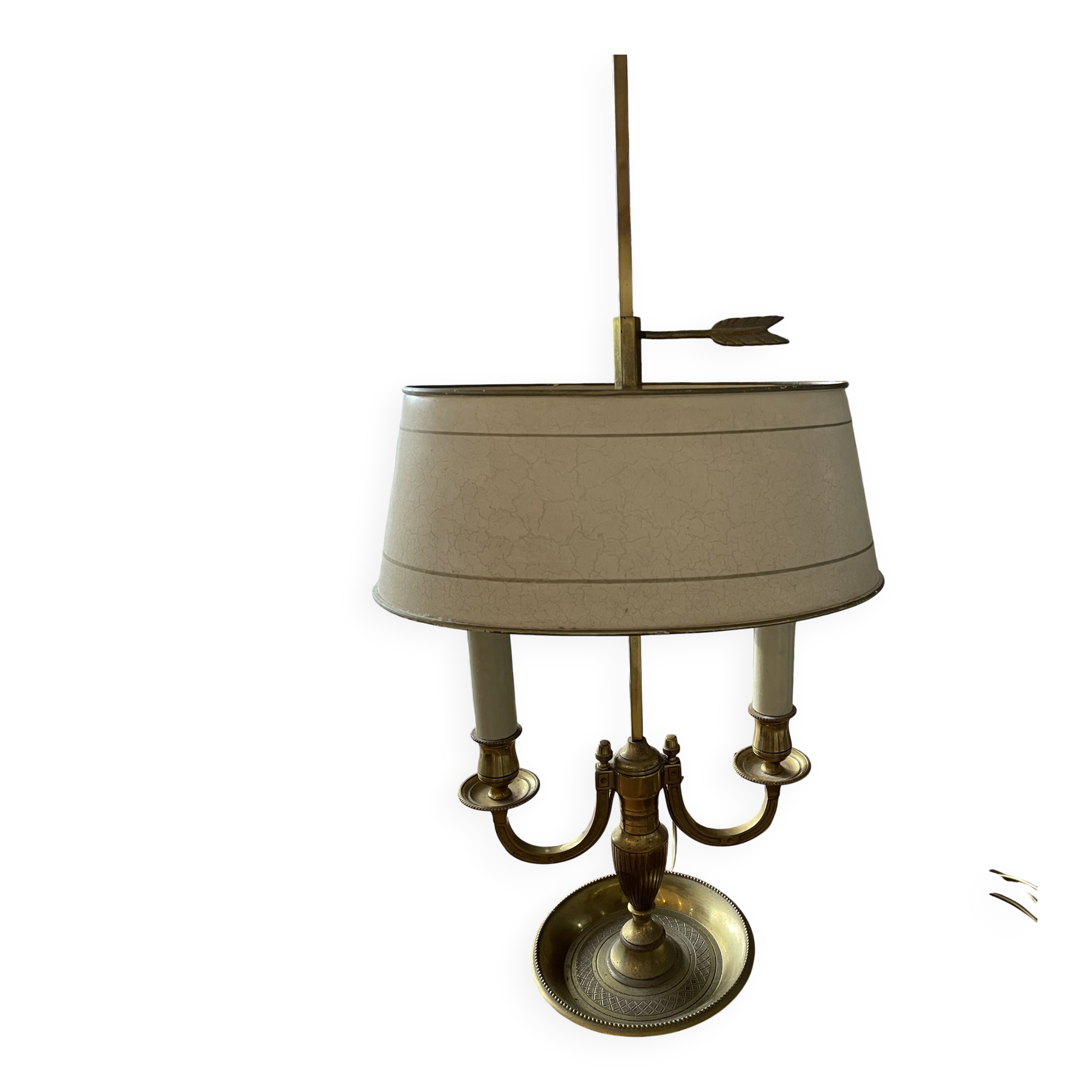 Lampe bouillotte en laiton empire