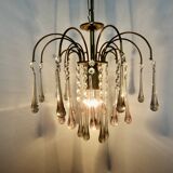 Crystal chandelier "water drop" in Murano glass, Italy