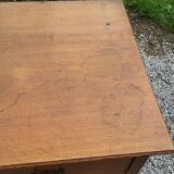 Chest of drawers of the 50s in solid oak 3 drawers conical feet