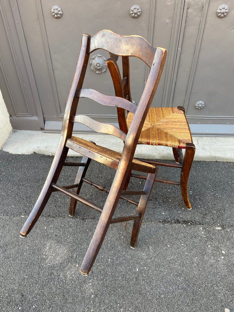 2 bistro chairs 1930 Alsace