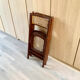 Pair of folding wooden chairs and canning