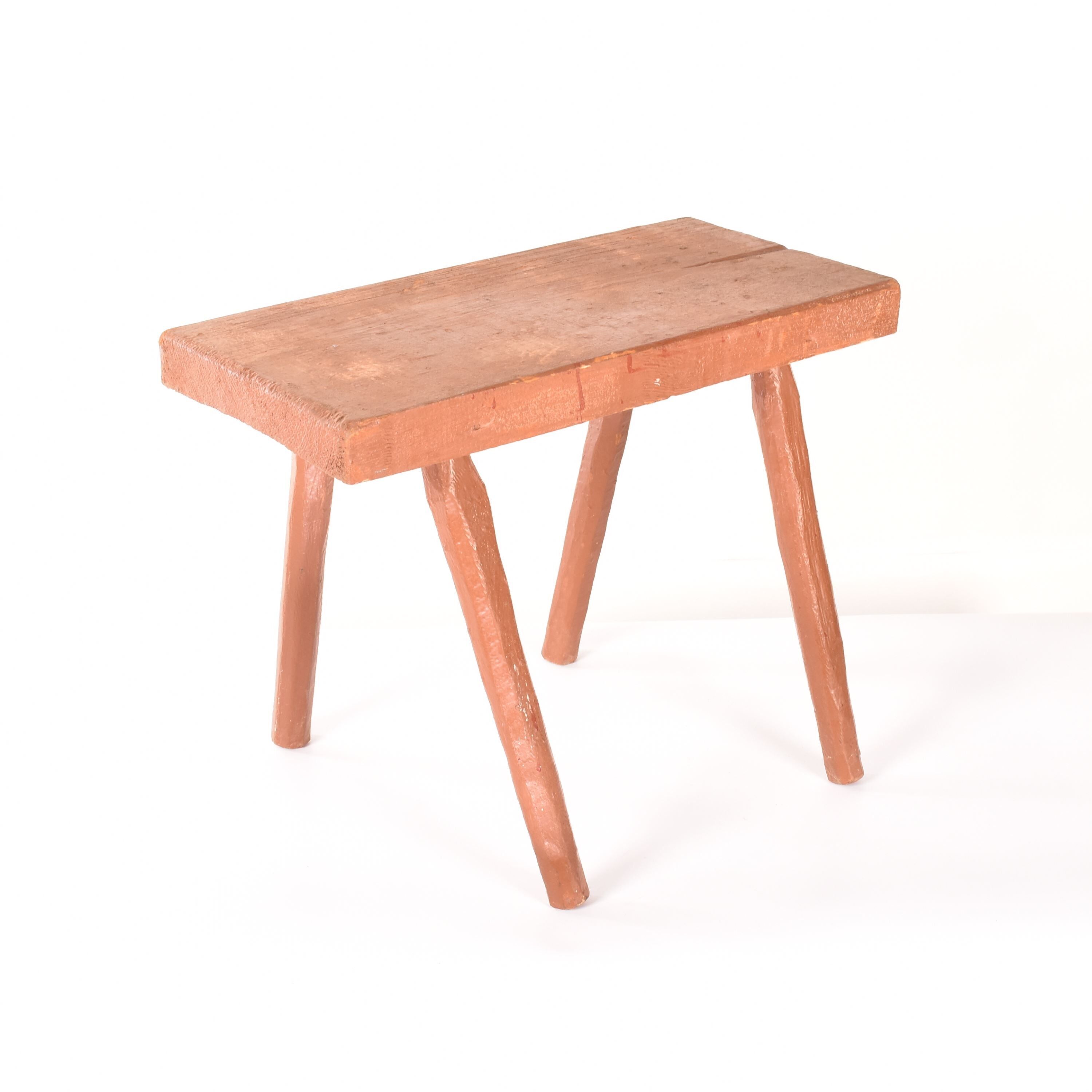 Tabouret banc marron vinatge