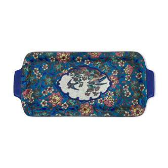 Cake dish in Longwy enamels