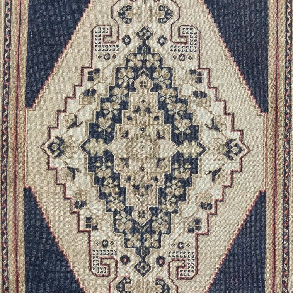 Vintage Handmade Turkish Area Rug, 100% Wool