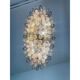 Contemporary Multicolored Oval “Poliedri” Murano Glass Burnish Chandelier i