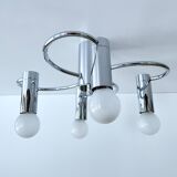 Vintage Space Age Ceiling Light, Chrome