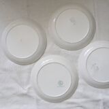 Set of 4 Moulin des Loups dinner plates, 1980, vintage French