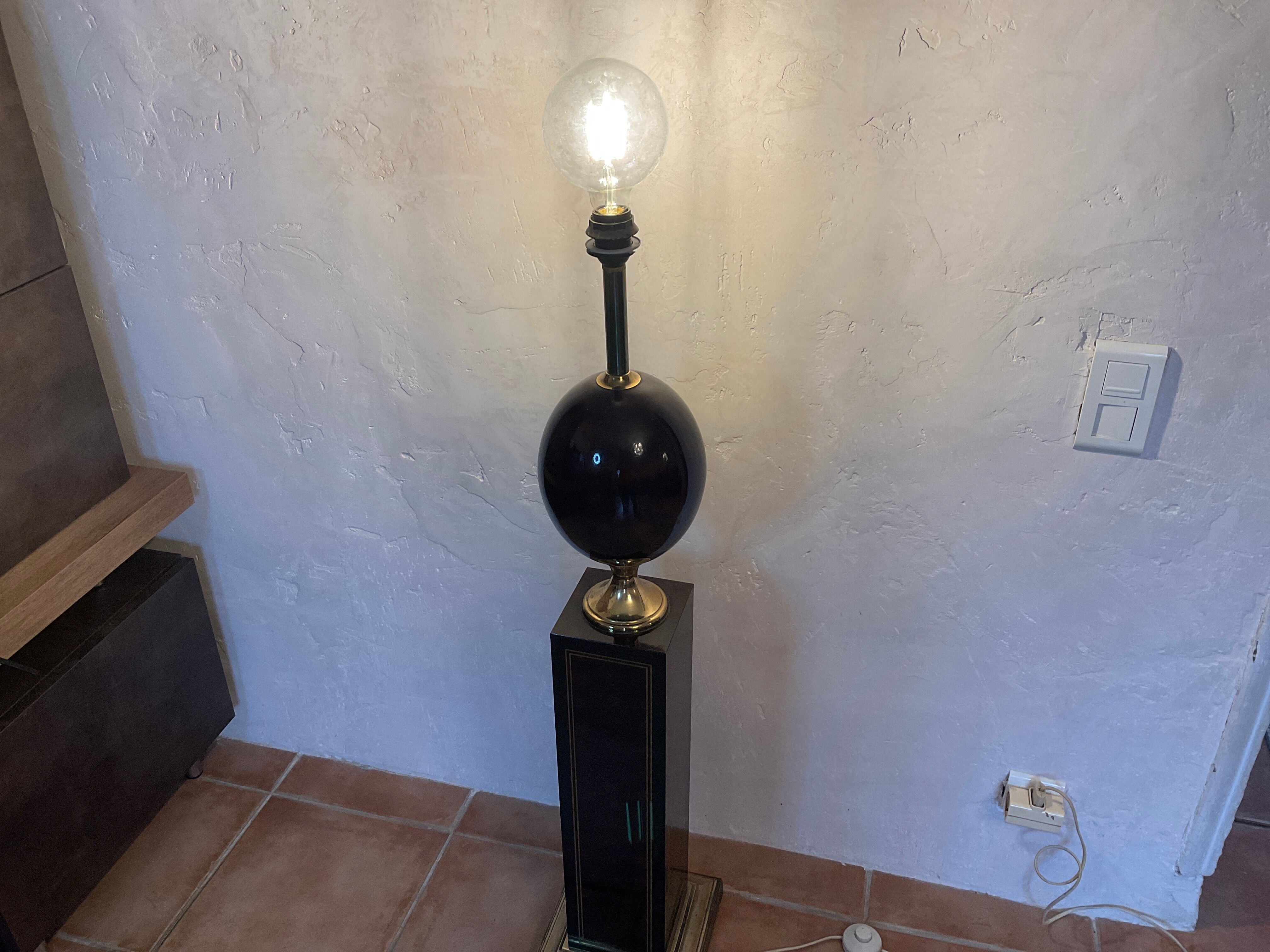 Floor lamp design egg shape space age the dolphin