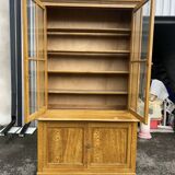 Large antique wooden glass library – 262 cm