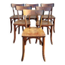 Série de 6 chaises de bistrot restaurant vintage- 1950s