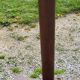 Floor lamp with shelf of the 40s/50s in beech lampshade red fabric