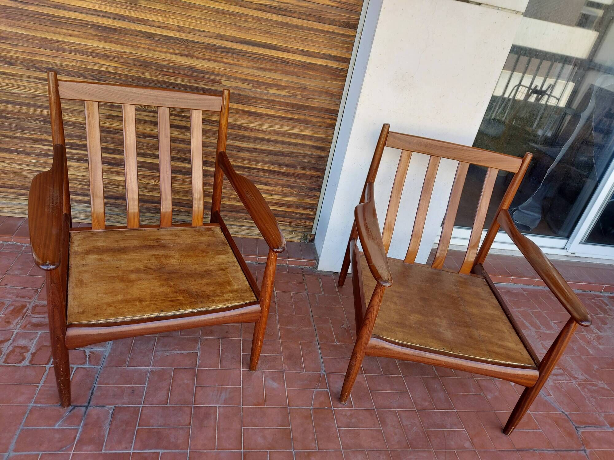 Scandinavian armchair Grete Jalk in teak, 50