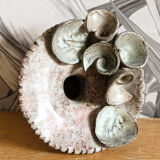 Glazed terracotta candle holder