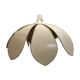 Suspension fleur petales beiges et dorees vintage