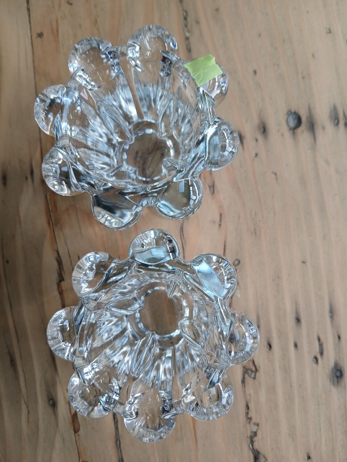 Set of 2 glass candle holders, Reims