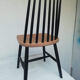 Scandinavian wood and black chair