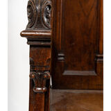 Neo-Gothic walnut armchair, nineteenth century