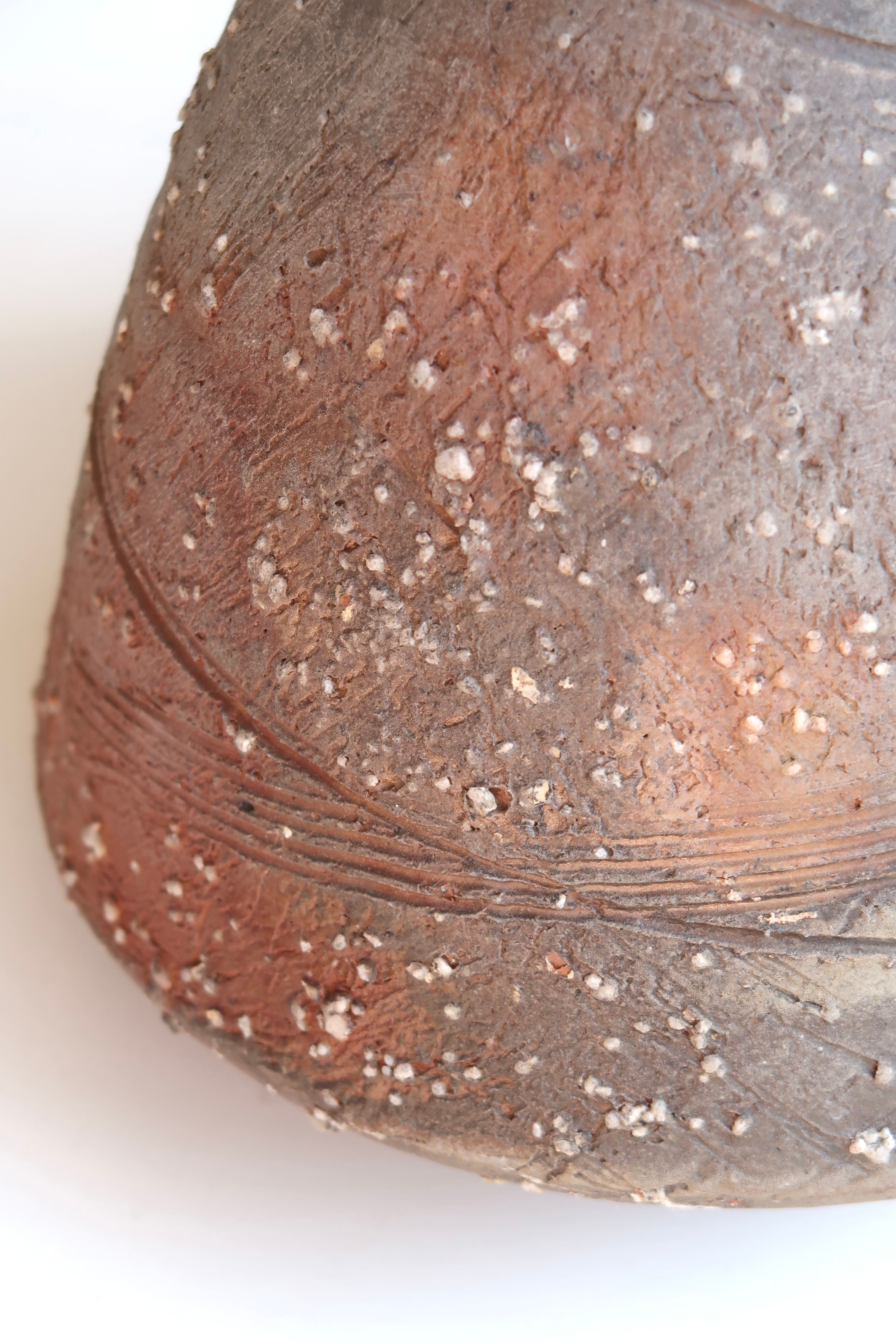 Abstract sculpture by Eric Astoul in sandstone, La Borne