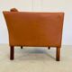 Mid-century vintage Scandinavian leather lounge chair in cognac leather