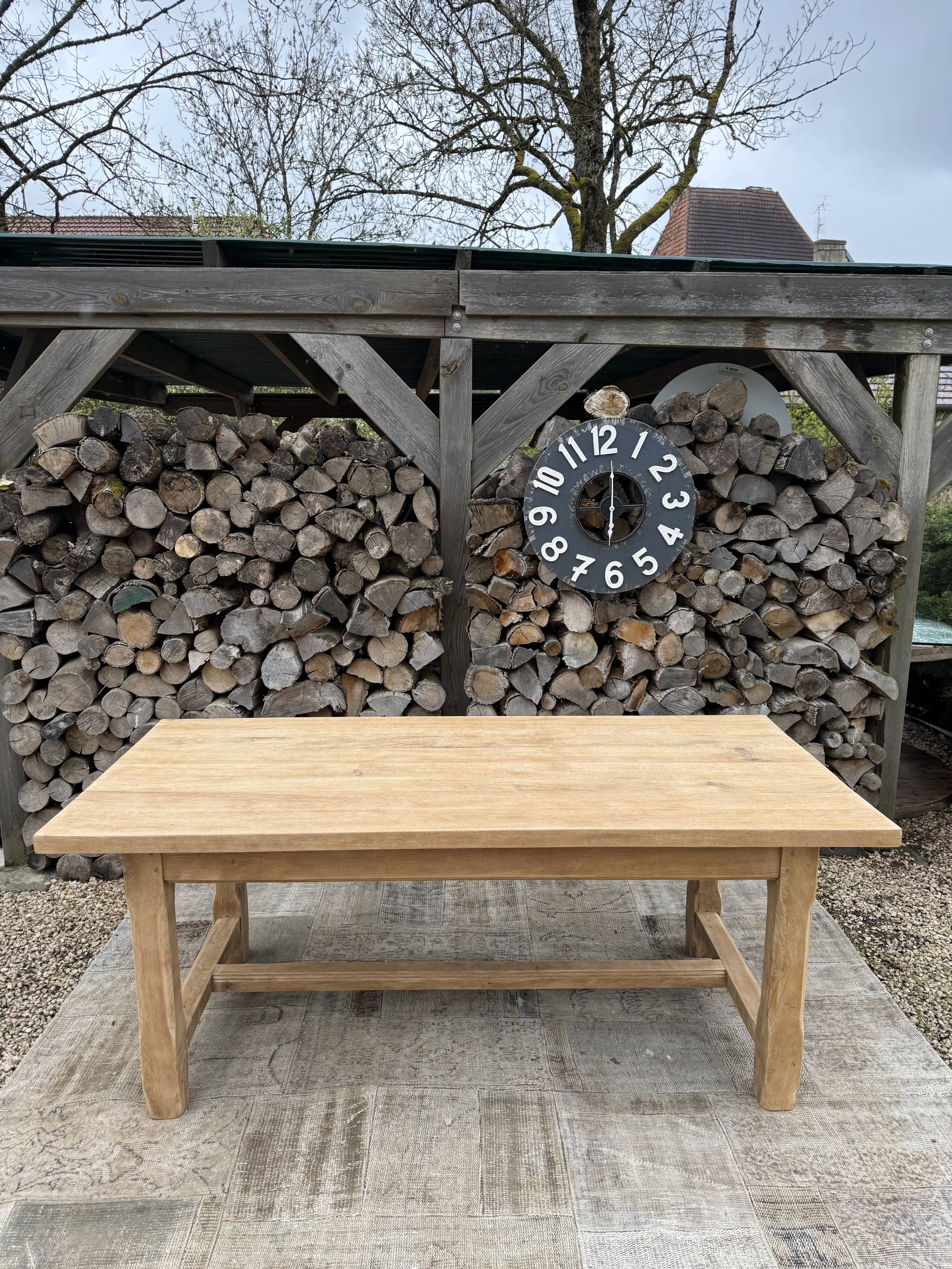 Table de ferme chêne massif rénovée