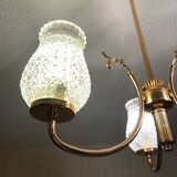 Minimalist and chic gold 3-arm chandelier