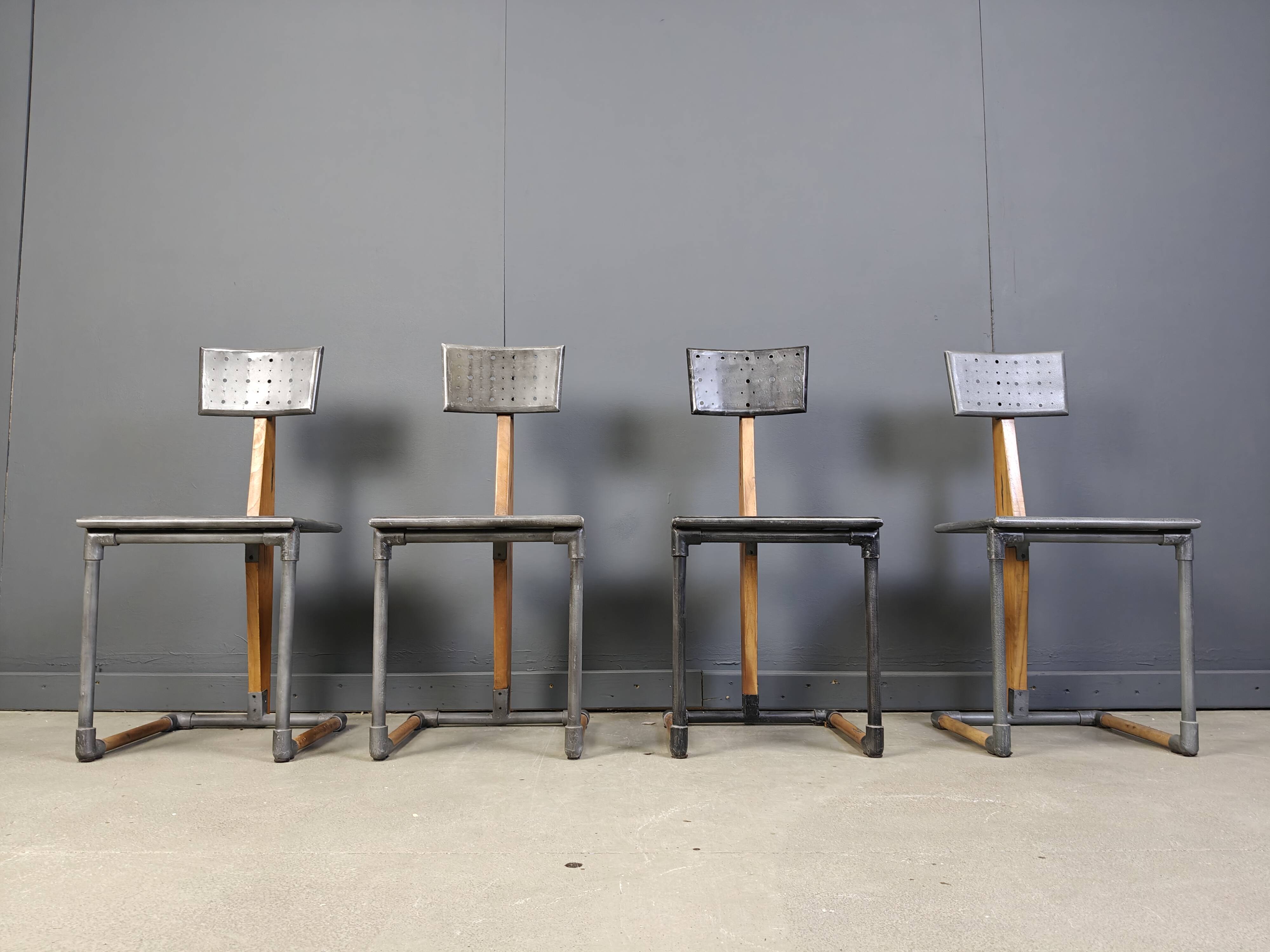 Vintage industrial chairs, 1970s - set of 4