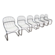 Set of 6 chrome metal design chairs from the 1970s.