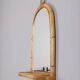 Vintage 1960s Wall Mirror with Bamboo Shelf, Italian Design