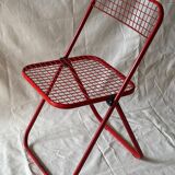 Red folding chairs Talin Italy, 1980