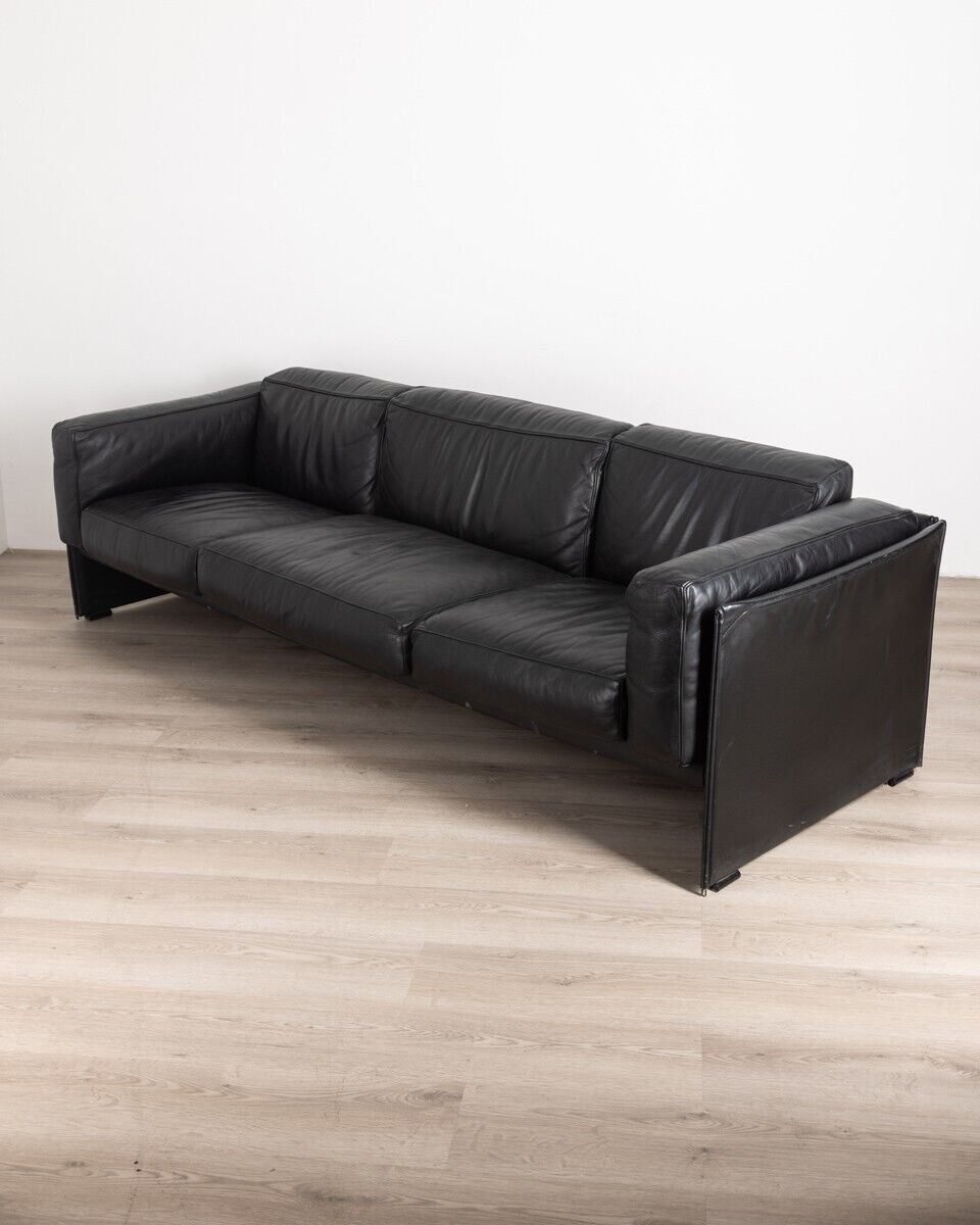 Canapé en cuir vintage modèle DUC 405 par Mario Bellini pour Cassina, années 1970
