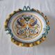 Beautiful Italian ceramic Deruta bowl or compote dish, made and pe