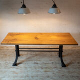Industrial table oak