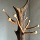 Standing Coat Rack with Hazel Branch Hooks